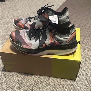 Skechers Black and Red Athletic Shoes